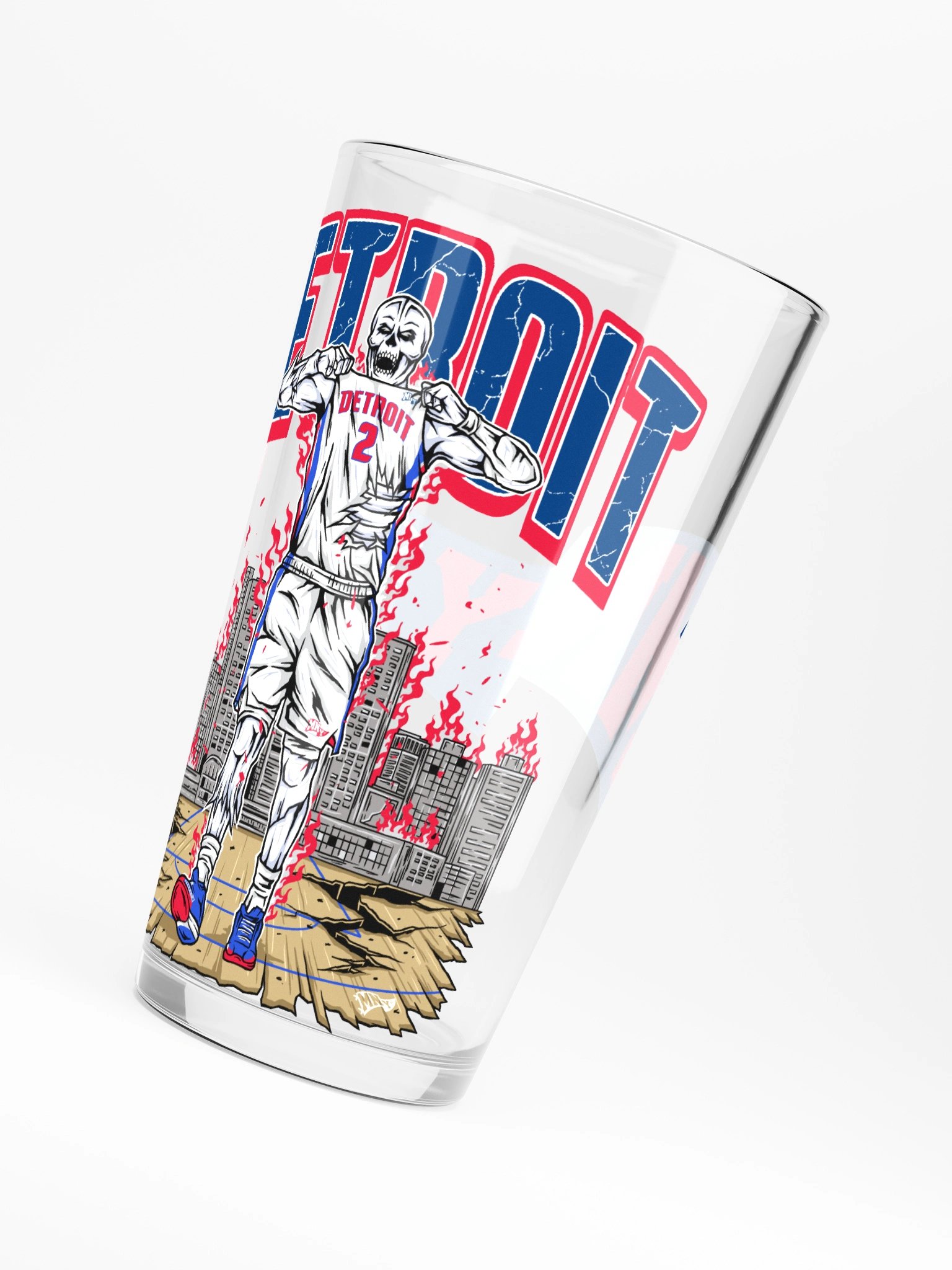 Detroit, Welcome to Basketball Pint Glass product image (6)