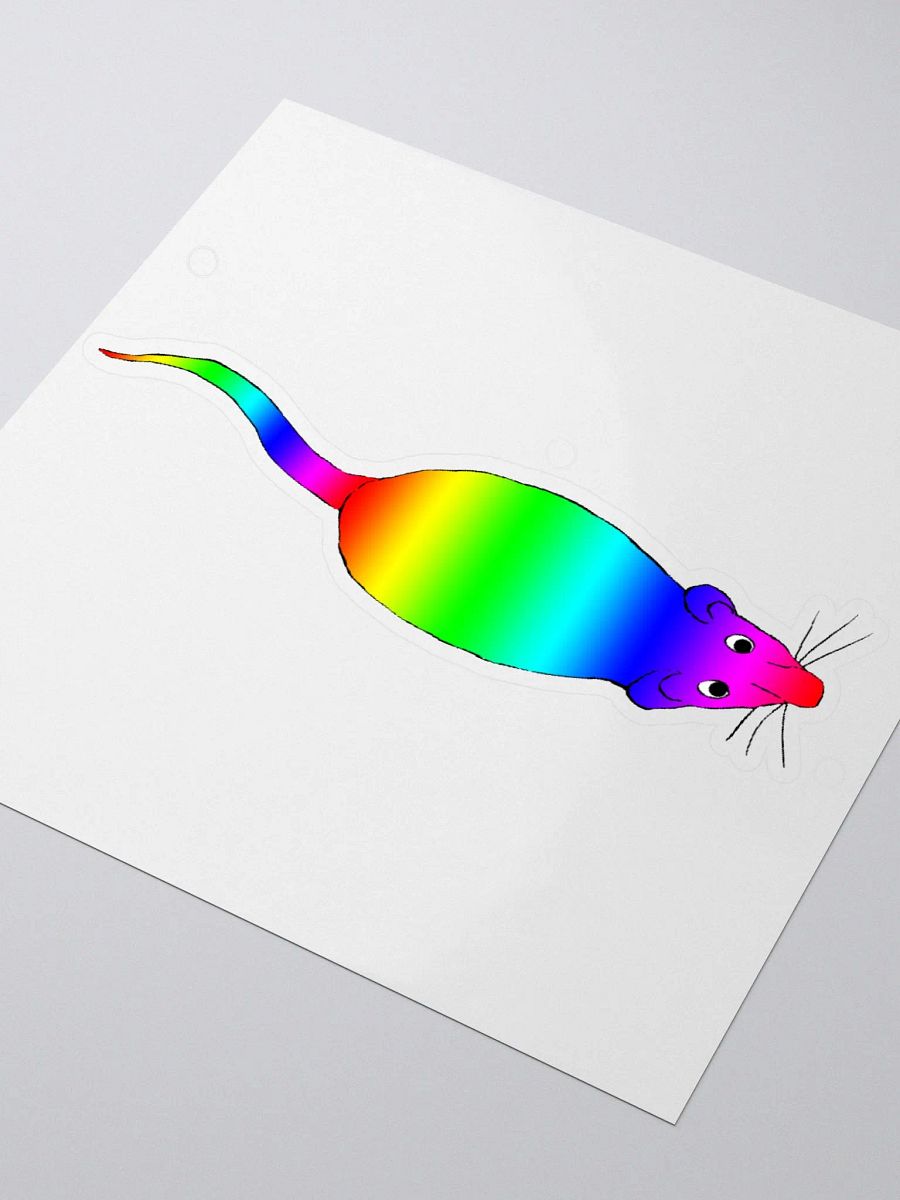Rainbow rat sticker product image (3)