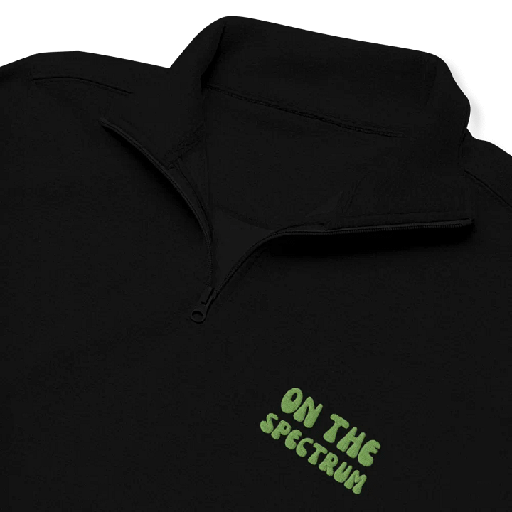 ON THE SPECTRUM (lime) embroidered quarter zip product image (2)