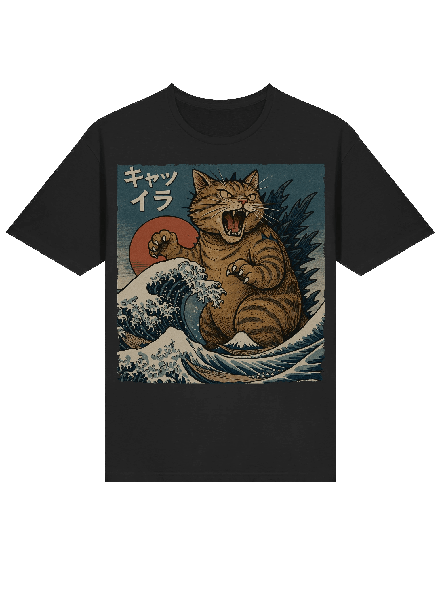 Catzilla Japanese Art T-Shirt product image (15)