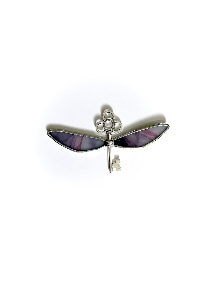 Flying Key Stained Glass Suncatcher product image (1)