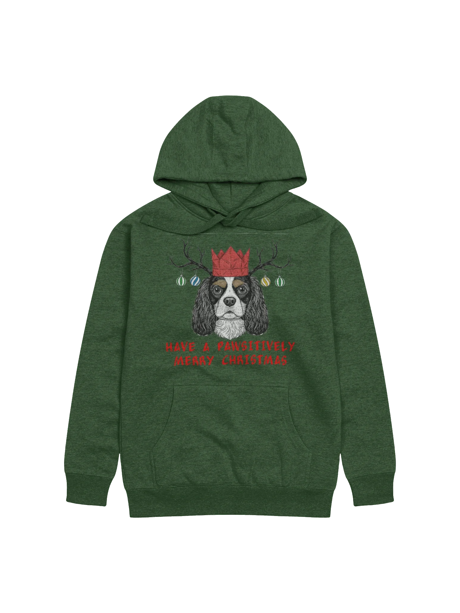 Have a Pawsitively Merry Christmas Hoodie with Red Text product image (25)