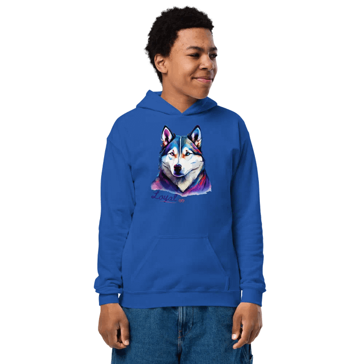 Loyal Husky Youth Hoodie product image (1)