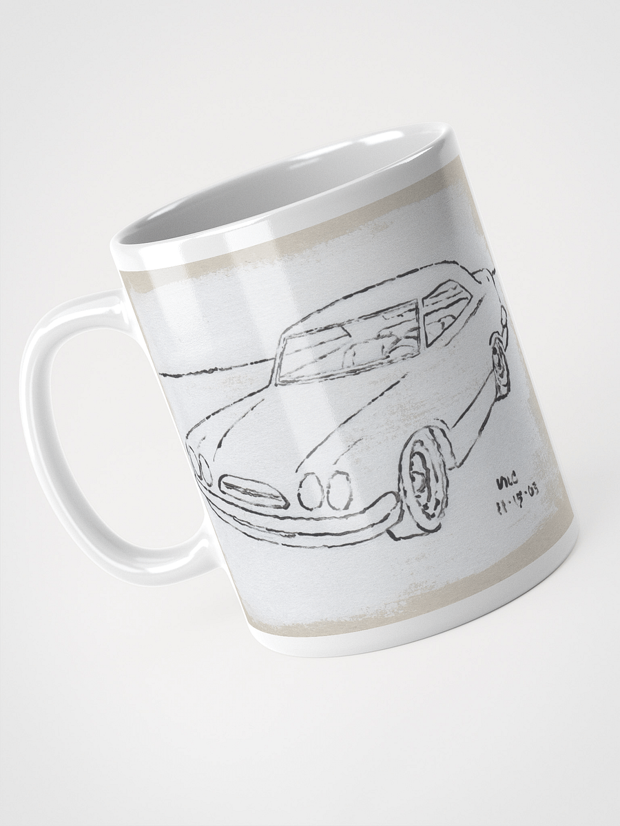 White Cars 3 & 4 on White Glossy Mug product image (3)
