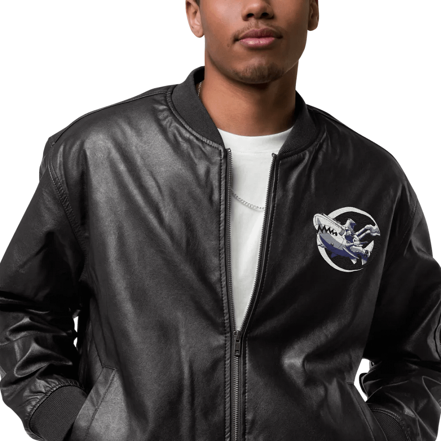 AnjelusX Faux Leather Bomber Jacket product image (7)