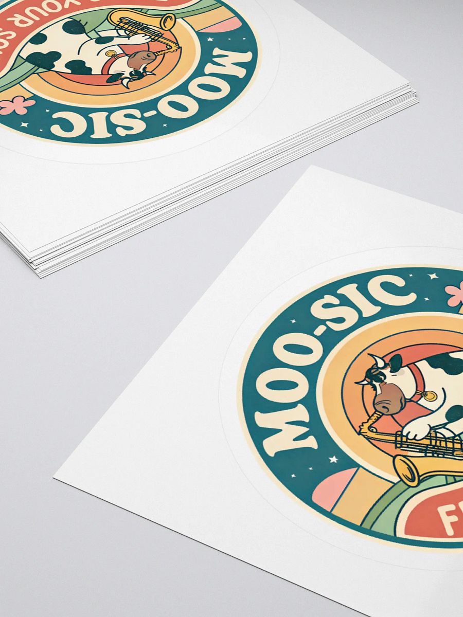 Moo-sical Cow Kiss Cut Stickers product image (12)