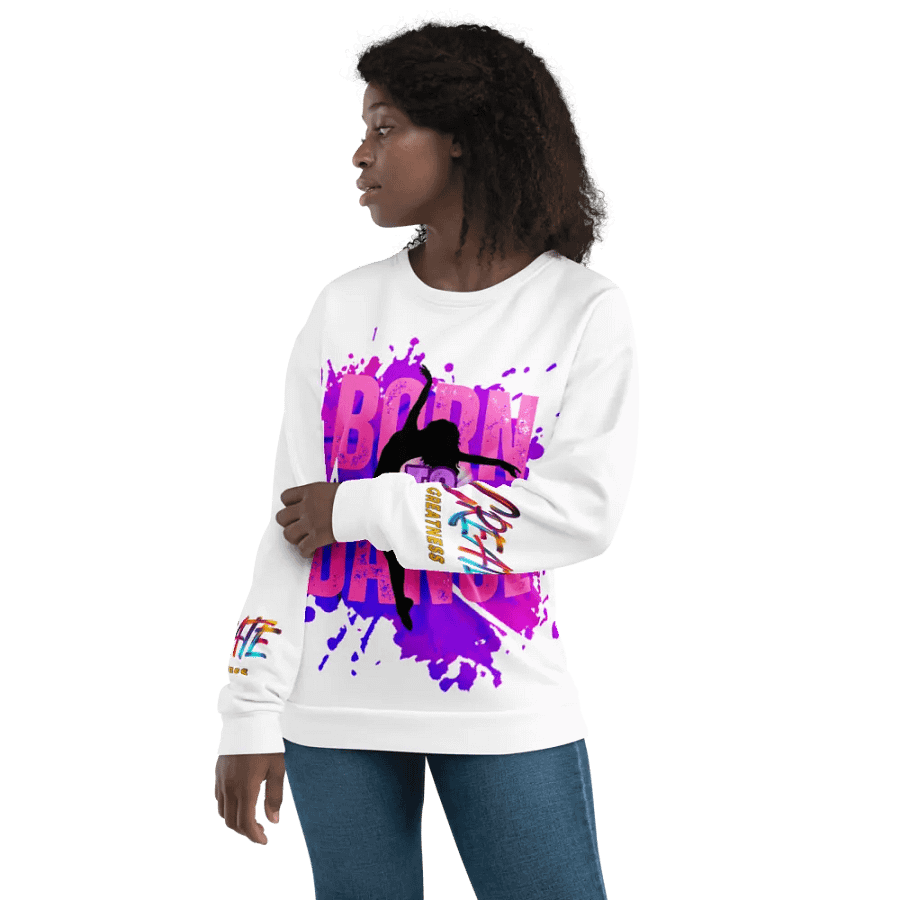 Born to Dance Her Silhouette Vibrant Visionary All-Over Print Sweatshirt product image (6)