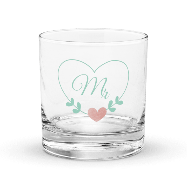 Elegant Mr. Heart Rocks Glass product image (1)