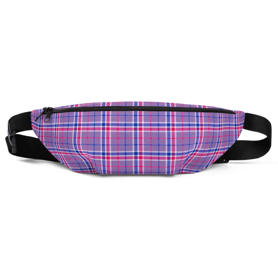 Lavender, Magenta and Blue Plaid Fanny Pack product image (2)