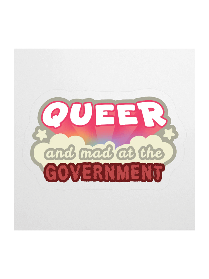 Queer and mad at the Government Sticker product image (1)