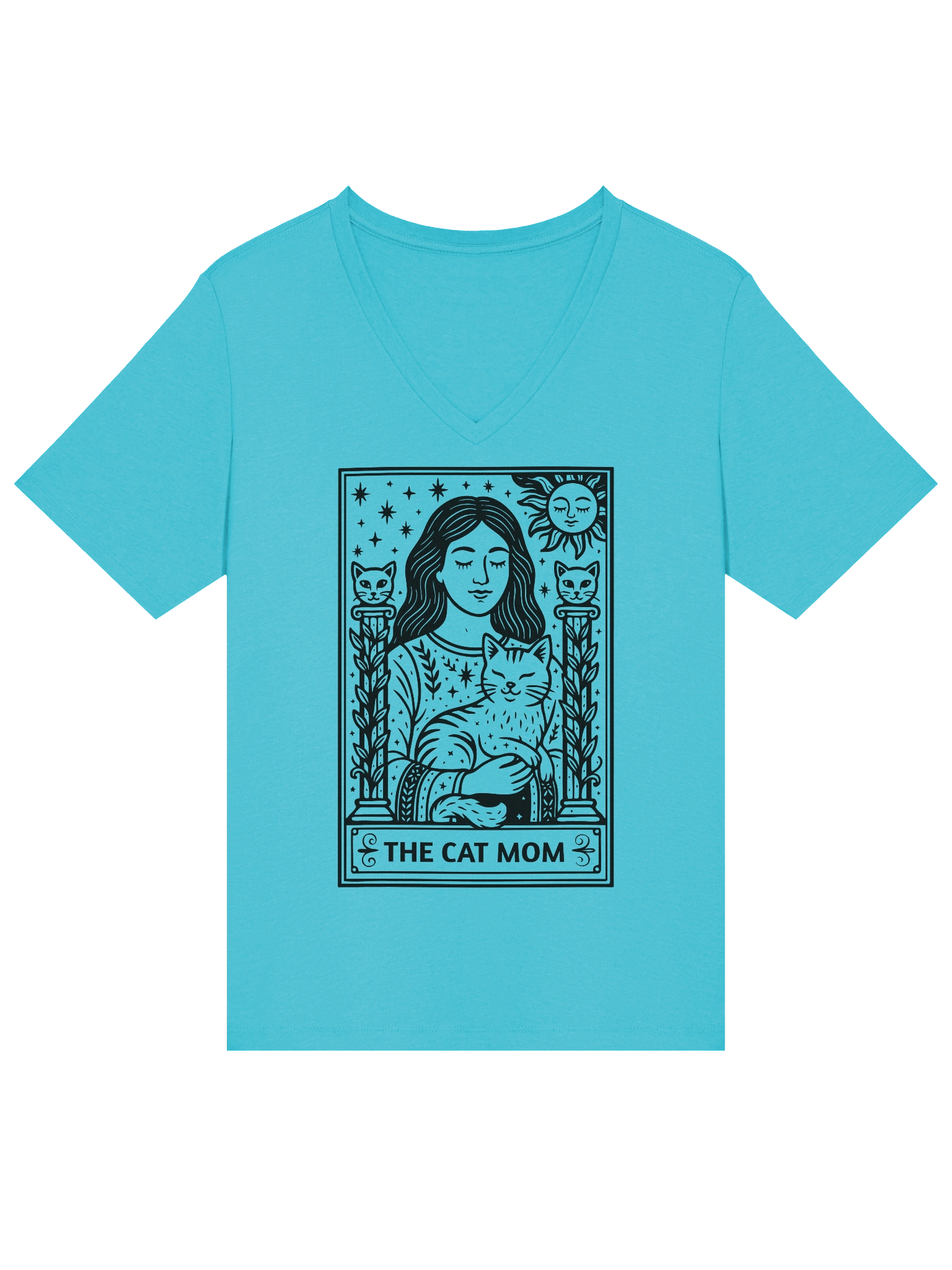 ✨ “V-Neck Cat Mom Tarot Tee” product image (9)