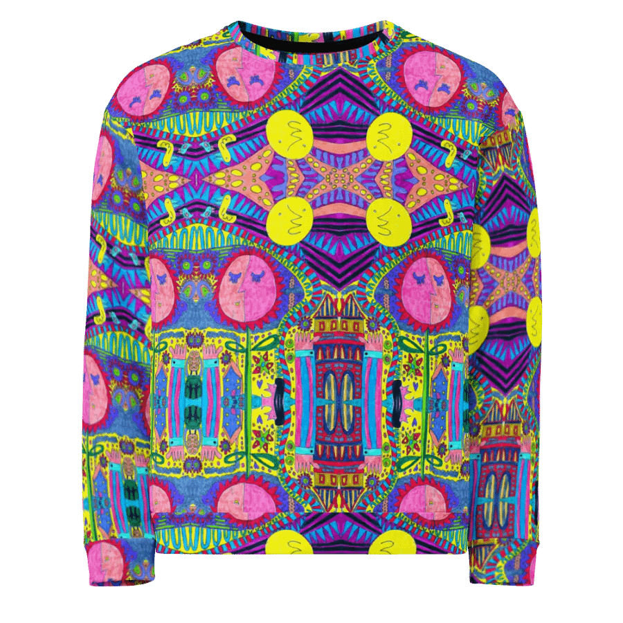 Abstract Surreal Doodle Landscape Mirrored Sweatshirt product image (4)