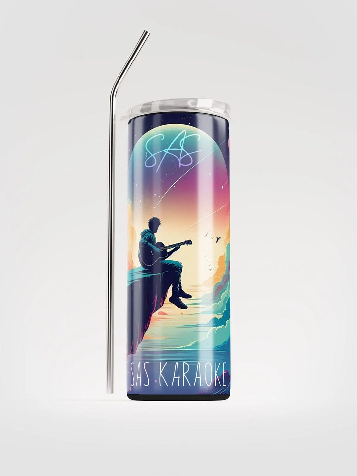 STAINLESS STEEL TUMBLER WITH STRAW 20 Oz (600 ml) product image (1)