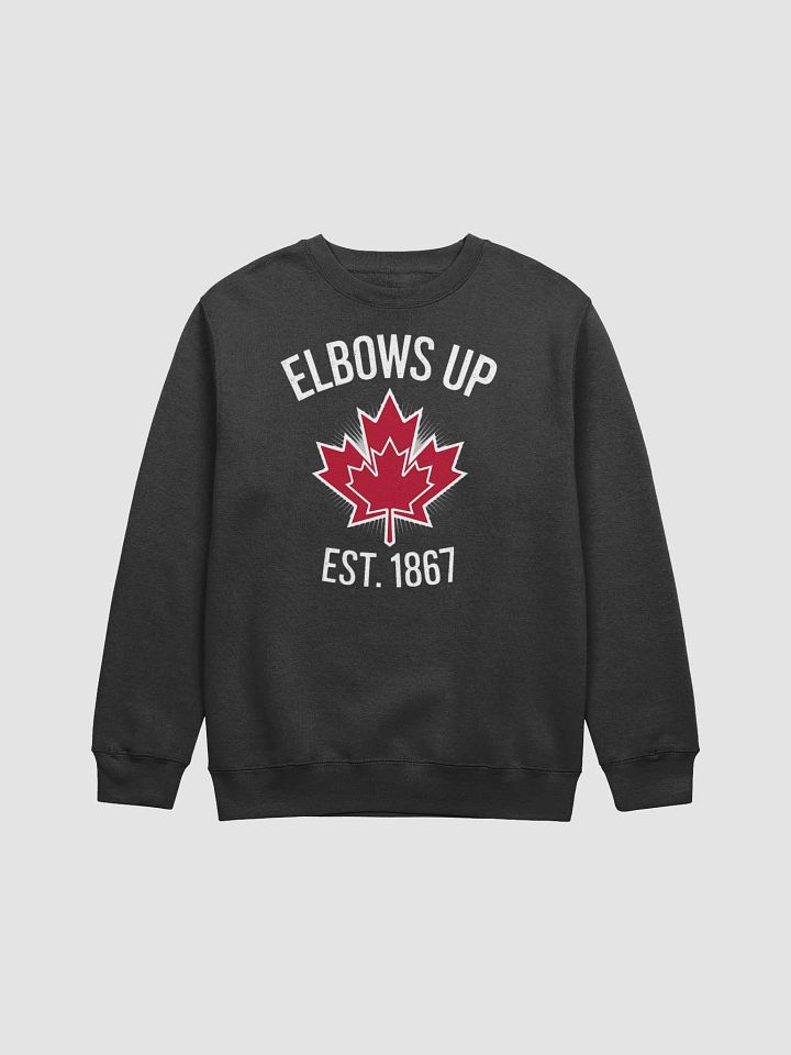 Elbows Up Canada Est. 1867 Premium Crewneck Sweatshirt – Proud Canadian product image (1)