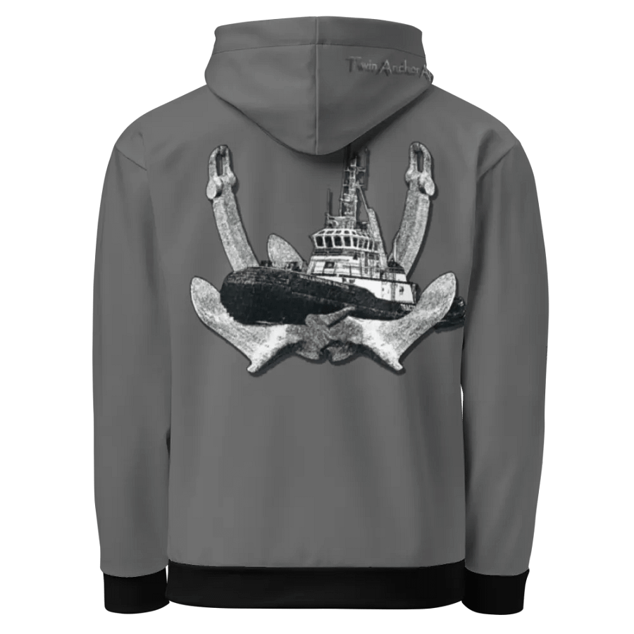 Gray Twin Anchor Marco tug Hoodie product image (1)
