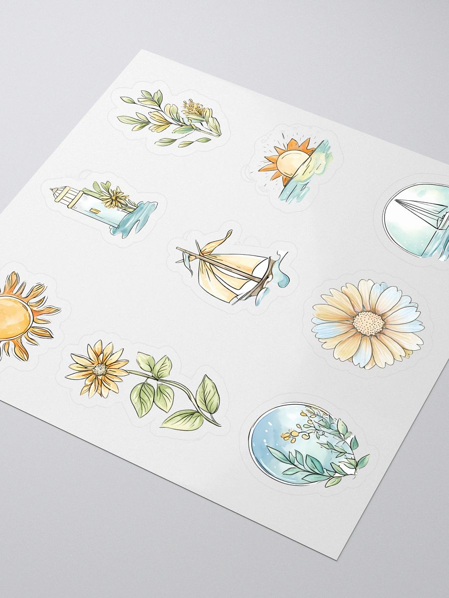 Golden Horizon – Nautical & Botanical Summer Sticker Collection product image (3)