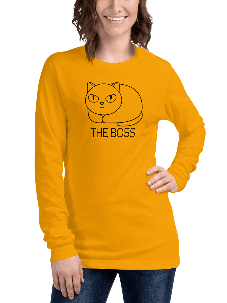 The Boss Unisex Long Sleeve Tee, Black Print product image (3)