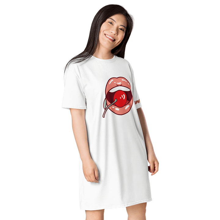 Cherry Lips All-Over T-Shirt Dress product image (2)
