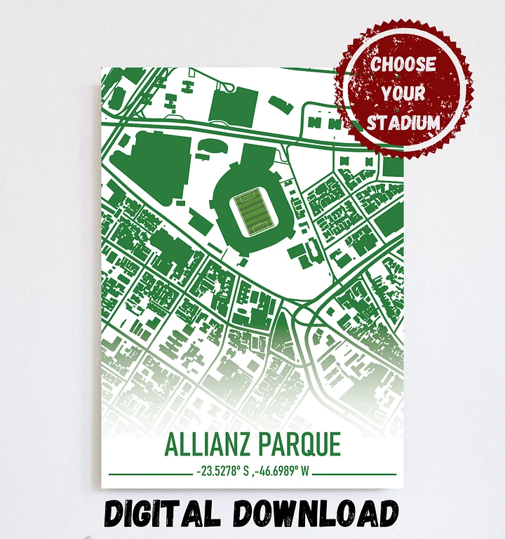 Allianz Parque Map Design Digital Download product image (1)