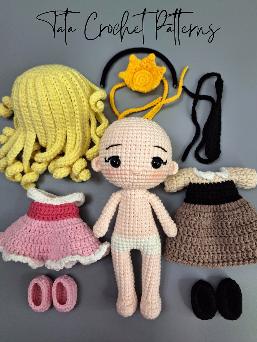 PDF -♡- Doll Dress Up & Transformation -♡- Aurora Princess Amigurumi Crochet Pattern product image (6)