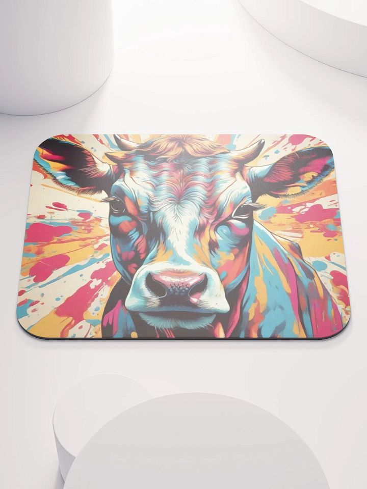 Cow pop-art mouse pad product image (1)