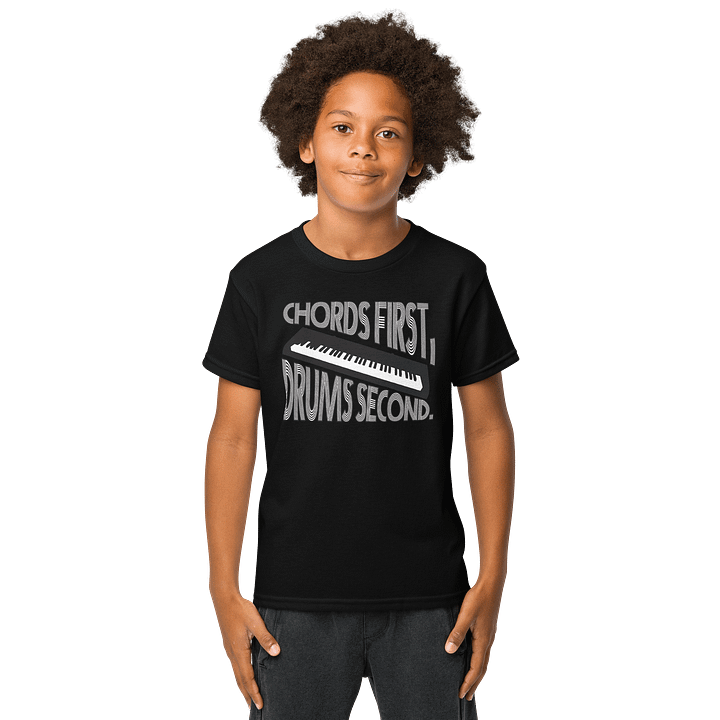 Chords First, Drums Second Funny T-Shirt For Kids product image (1)