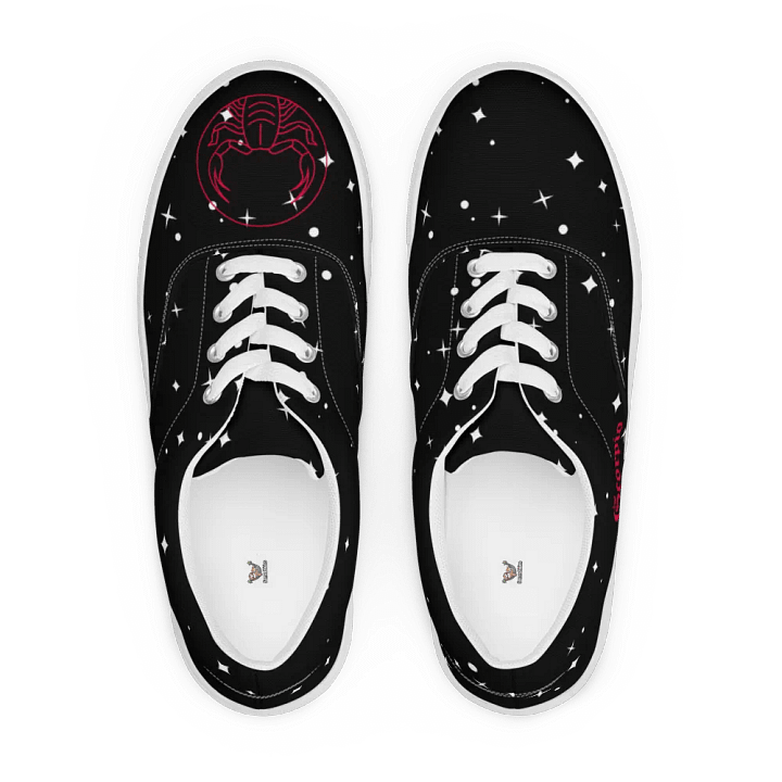 Starry Night Scorpio Men's Lace-Up Canvas Shoes product image (1)