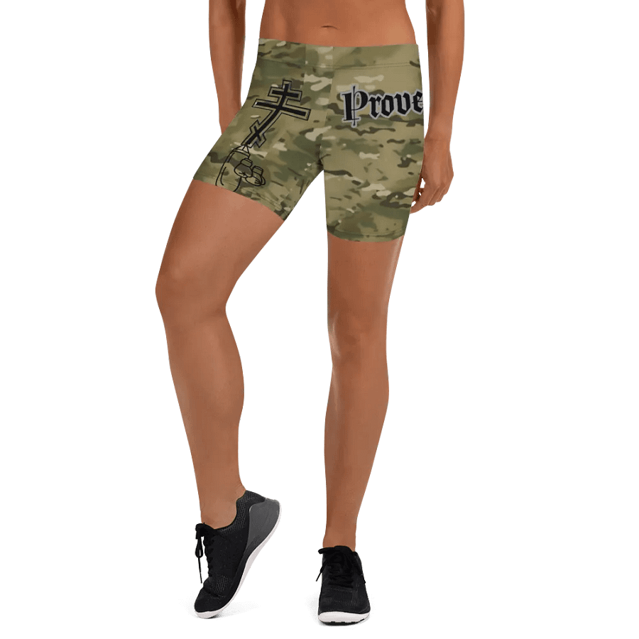 Faithful Camo: Proverb 3:25 Compression Shorts - Multicam product image (7)