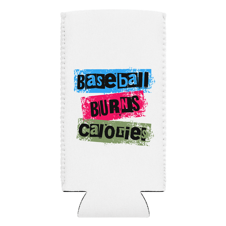 Baseball Burns Calories Bold Can Cooler product image (1)