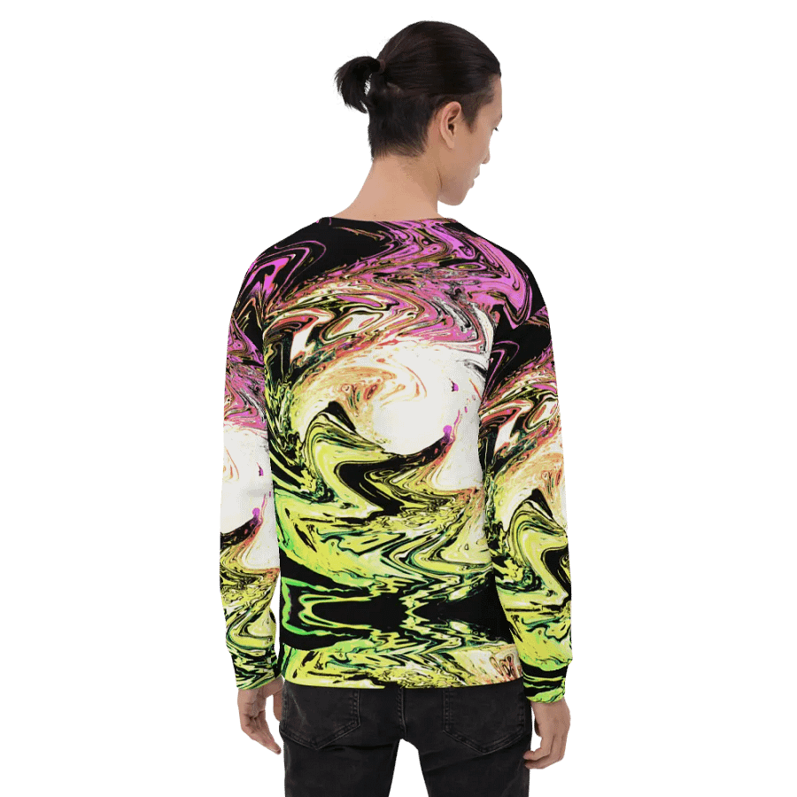 Abstract Neon Daisy Swirl Unisex Sweatshirt product image (12)