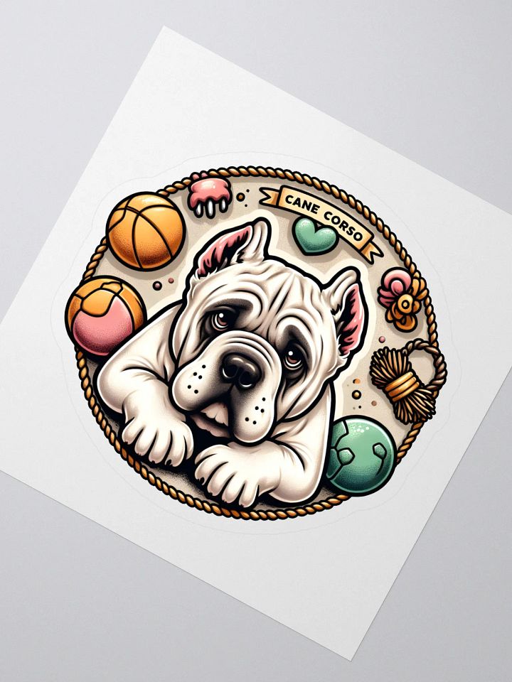 Rare White Cane Corso Sticker – Dog Lover’s Favorite Decal product image (2)