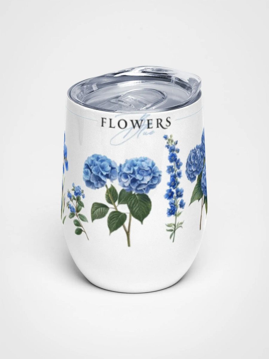 Blue Blooms Wine Tumbler product image (3)