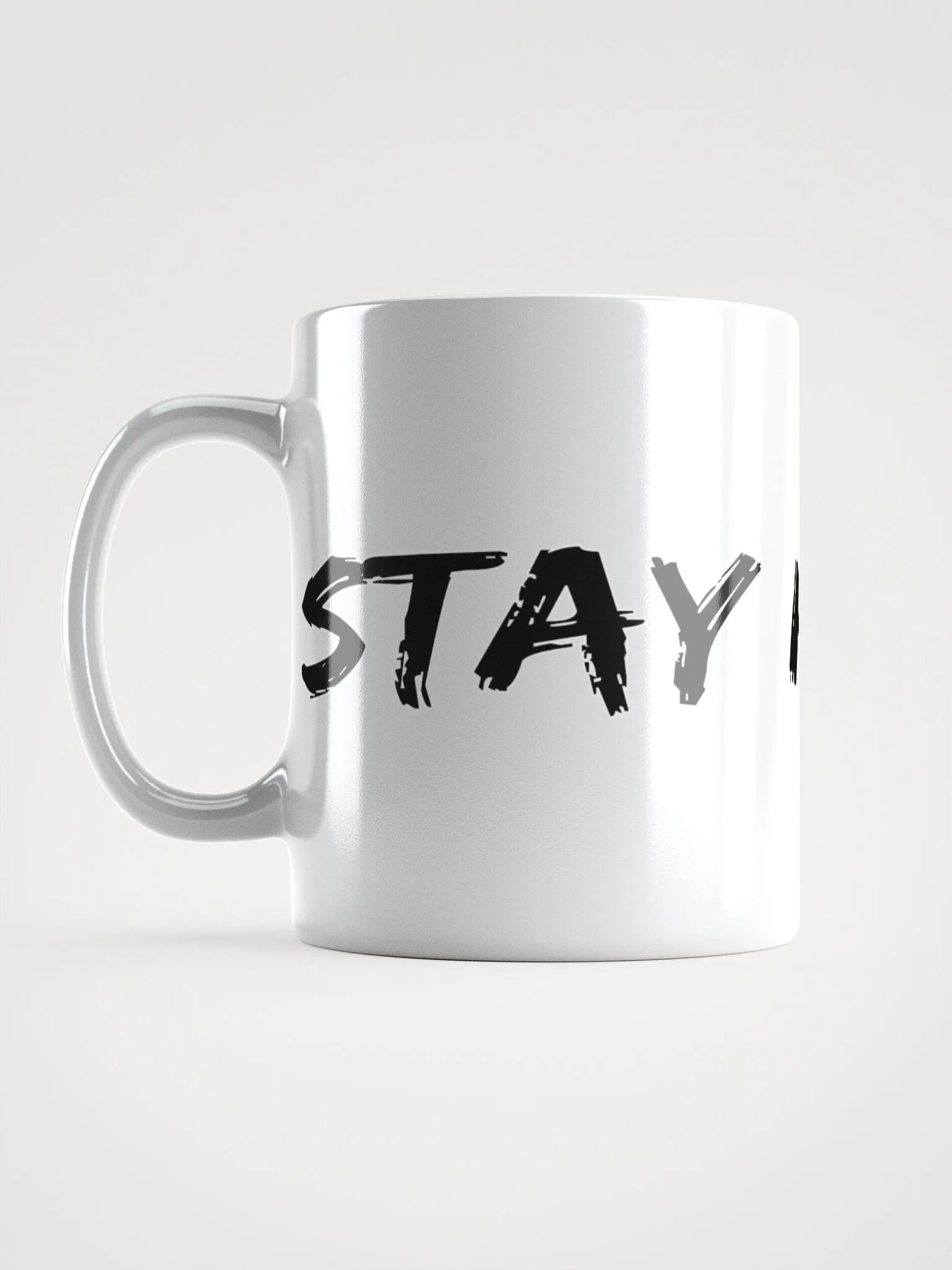 White Glossy Stay High Mug (Black Text) product image (6)