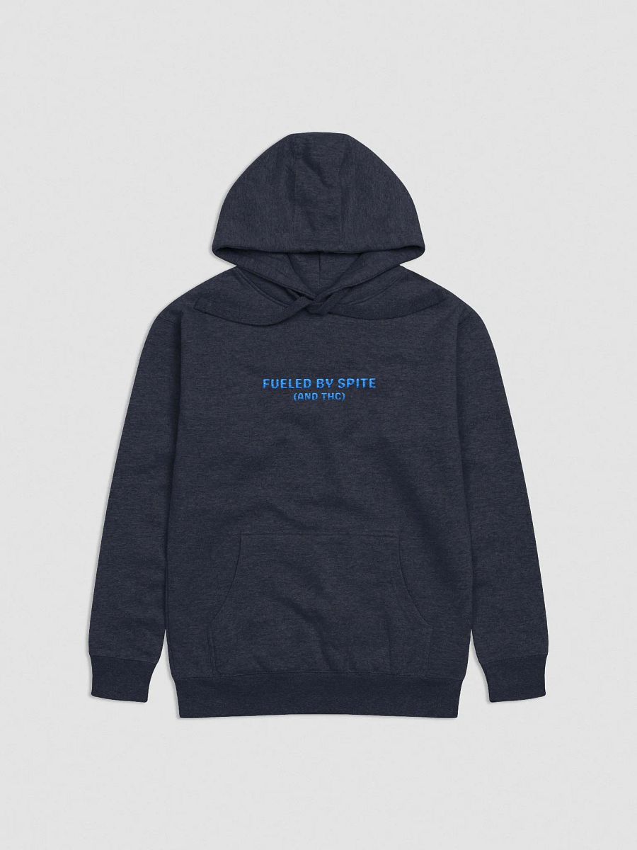 FUELED BY SPITE (aqua thread) embroidered heavyweight hoodie product image (1)