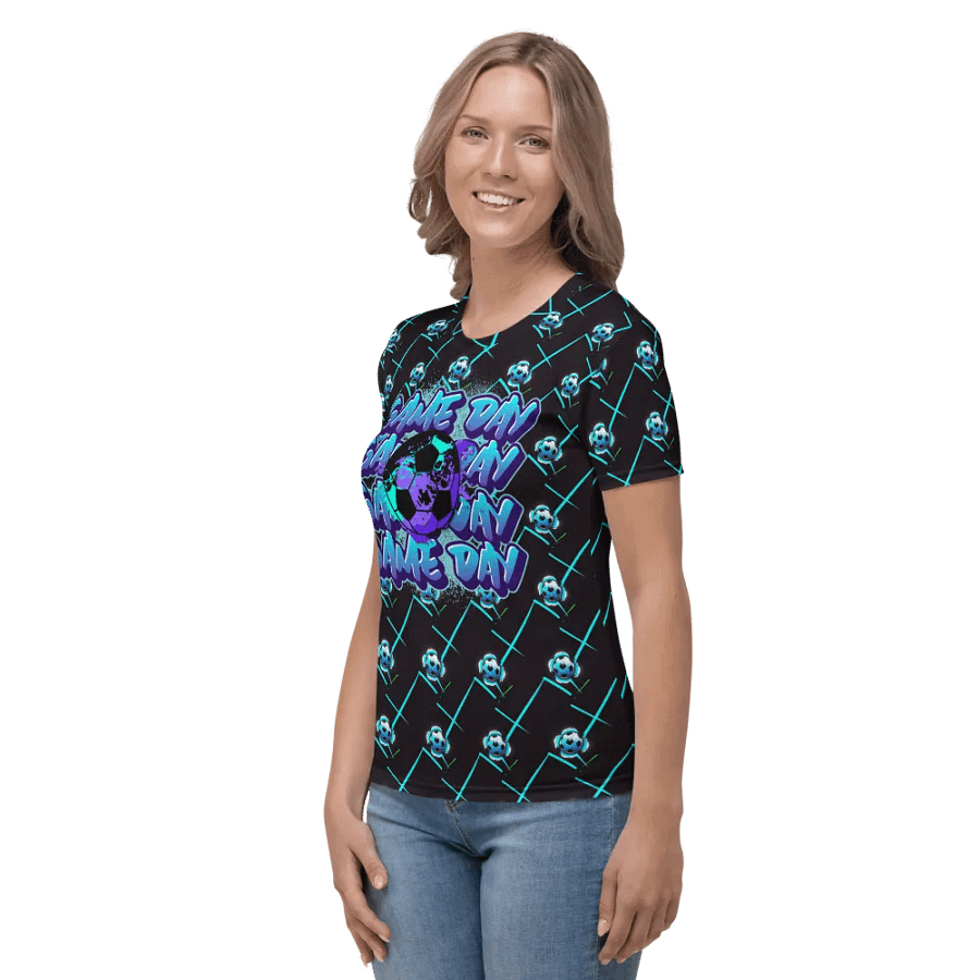 Game Day Soccer European Football All Over Print T-shirt product image (4)
