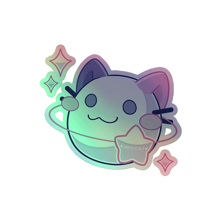 Holo Sticker • CandiCat Space Planet • 2024 product image (2)