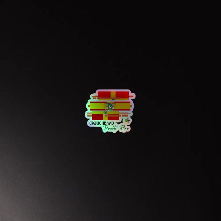 Pegatina holográfica - Orgullo Hispano Puerto Rico product image (2)