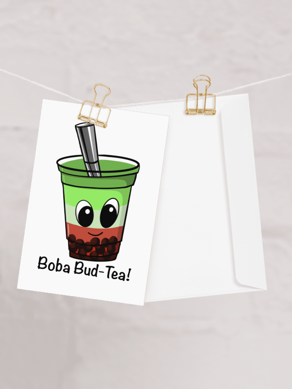 Strawberry Matcha Bud-Tea Greeting Card product image (10)