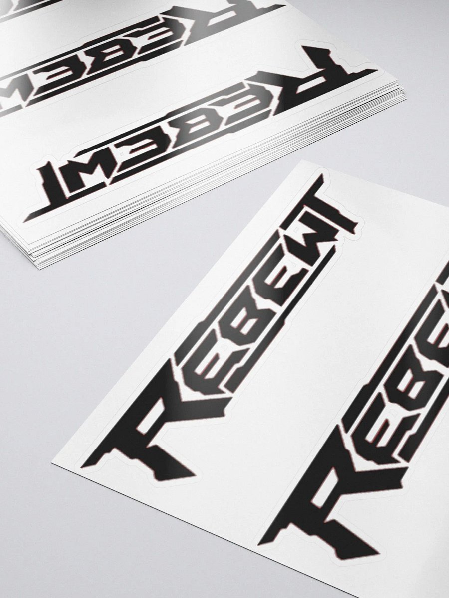 Black with red outline sticker product image (5)
