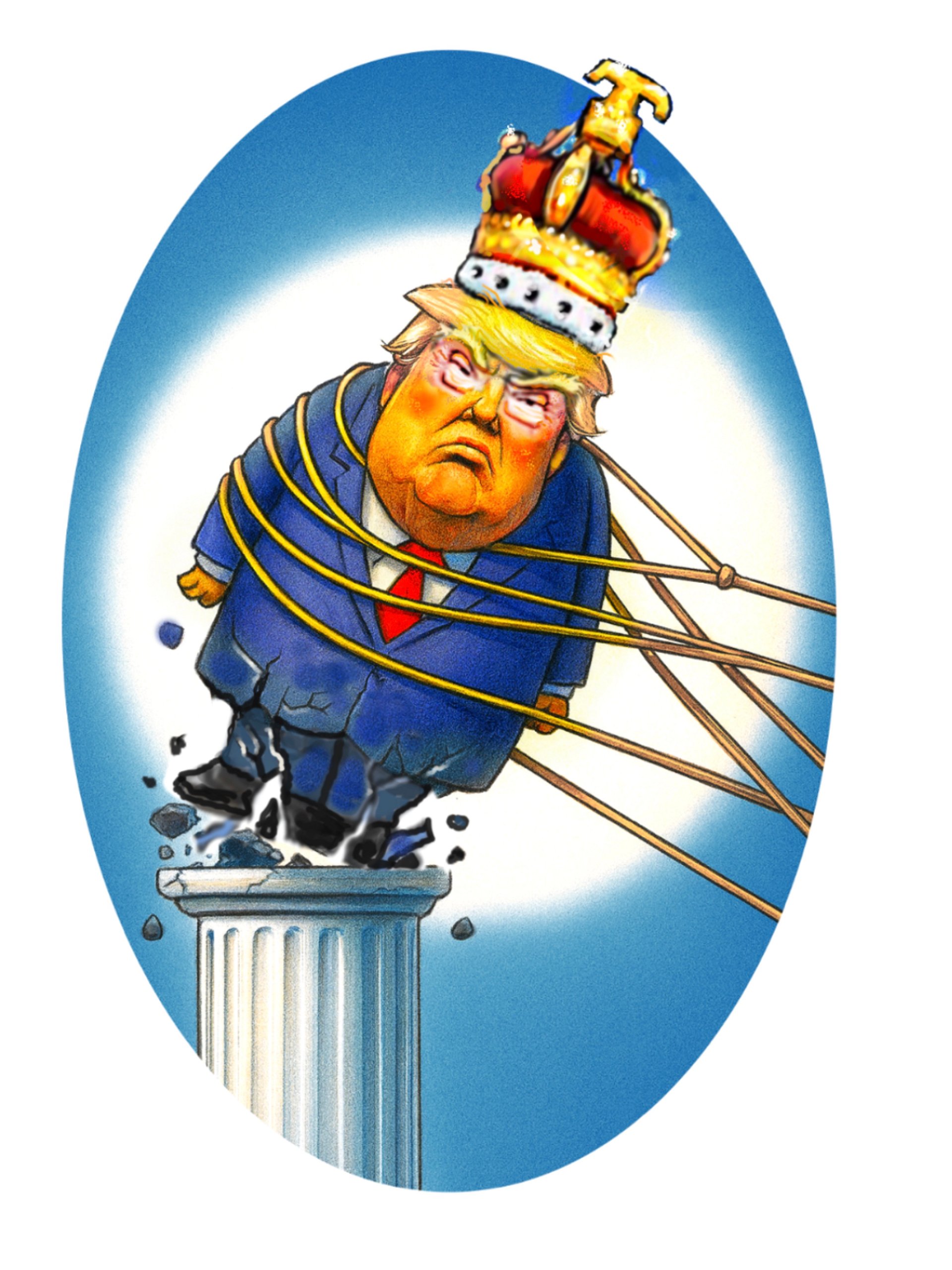 “Topple the Tyrant” Stainless Steel Water Bottle – Antifascist, Humorous, Collectible product image (3)