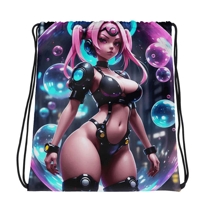 Neon Future All-Over Drawstring Bag product image (1)