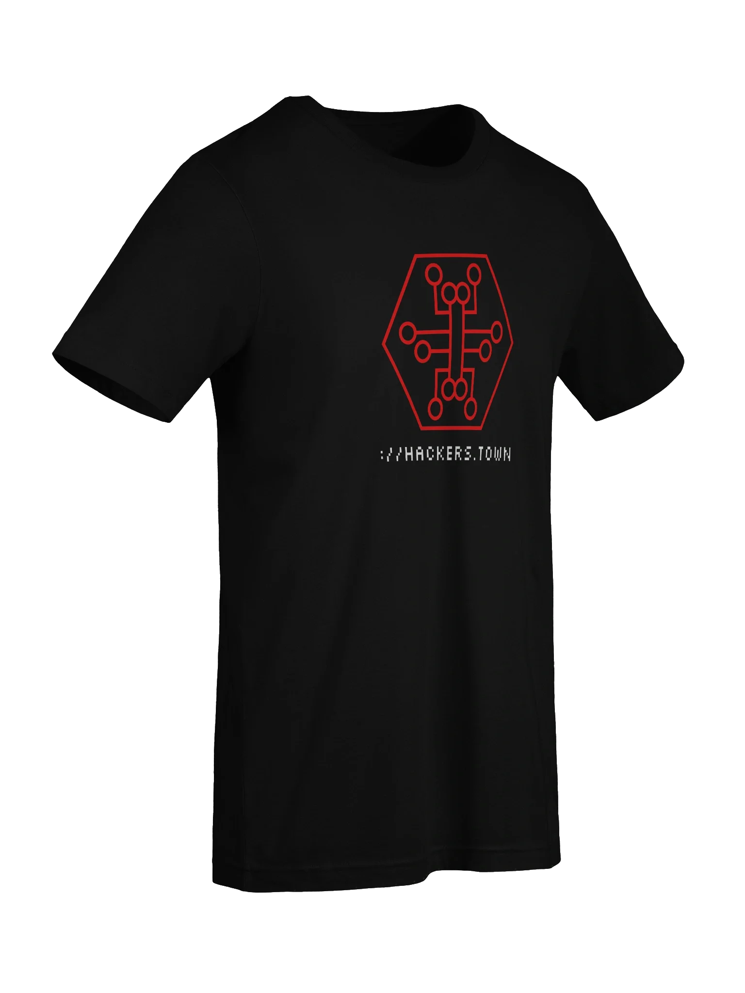 hackers.town soft tee, red product image (9)