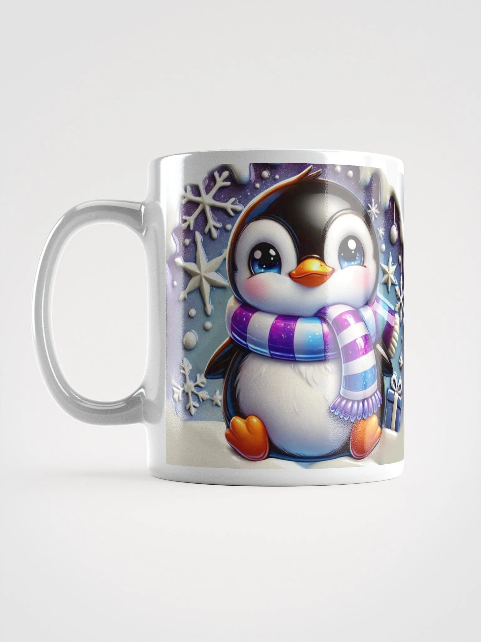 Cozy Penguin Ultimate Winter Vibes & Energy White Mug product image (6)