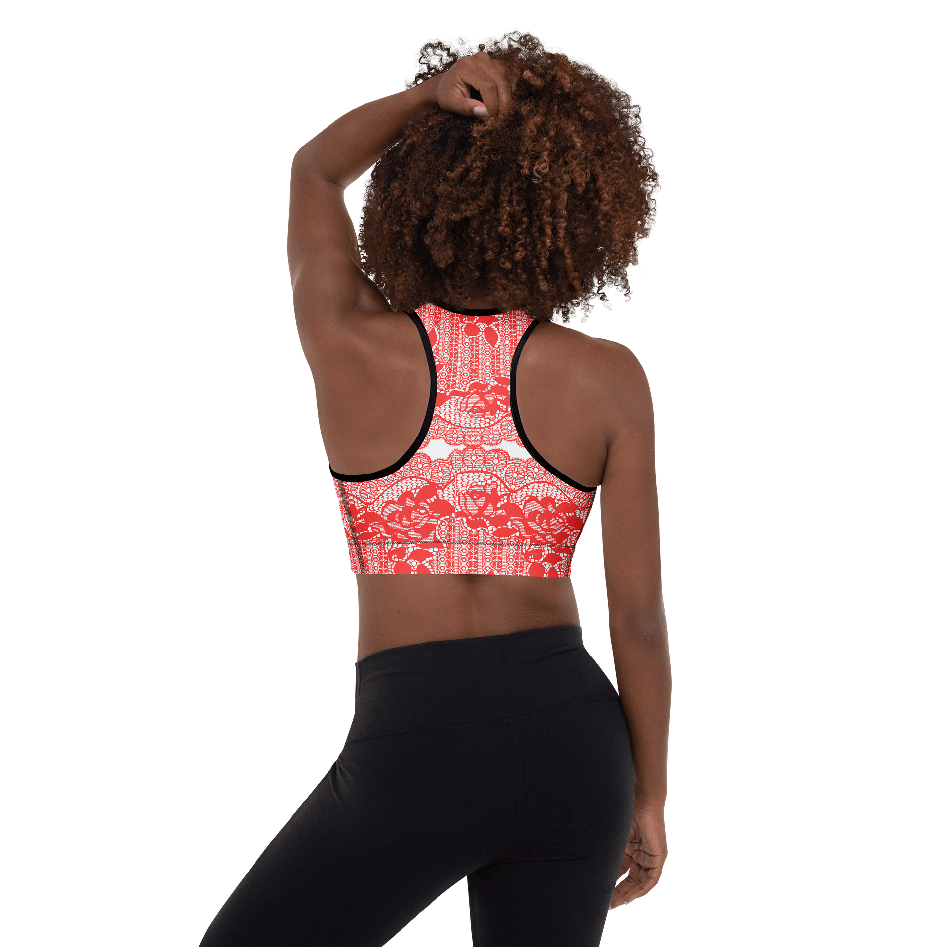 Floral Lace Allure Padded Sports Bra product image (2)
