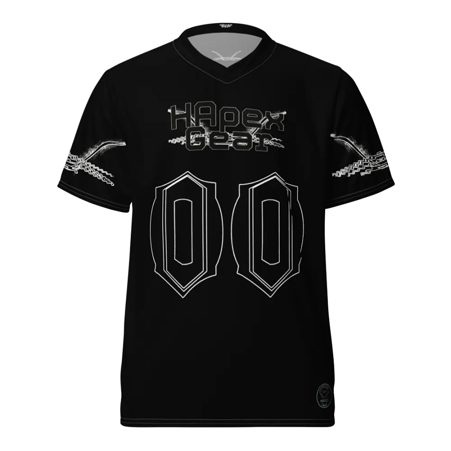 Neffex - Black - Recycled Unisex Sports Jersey - Black HApex Gear Black Logo product image (3)