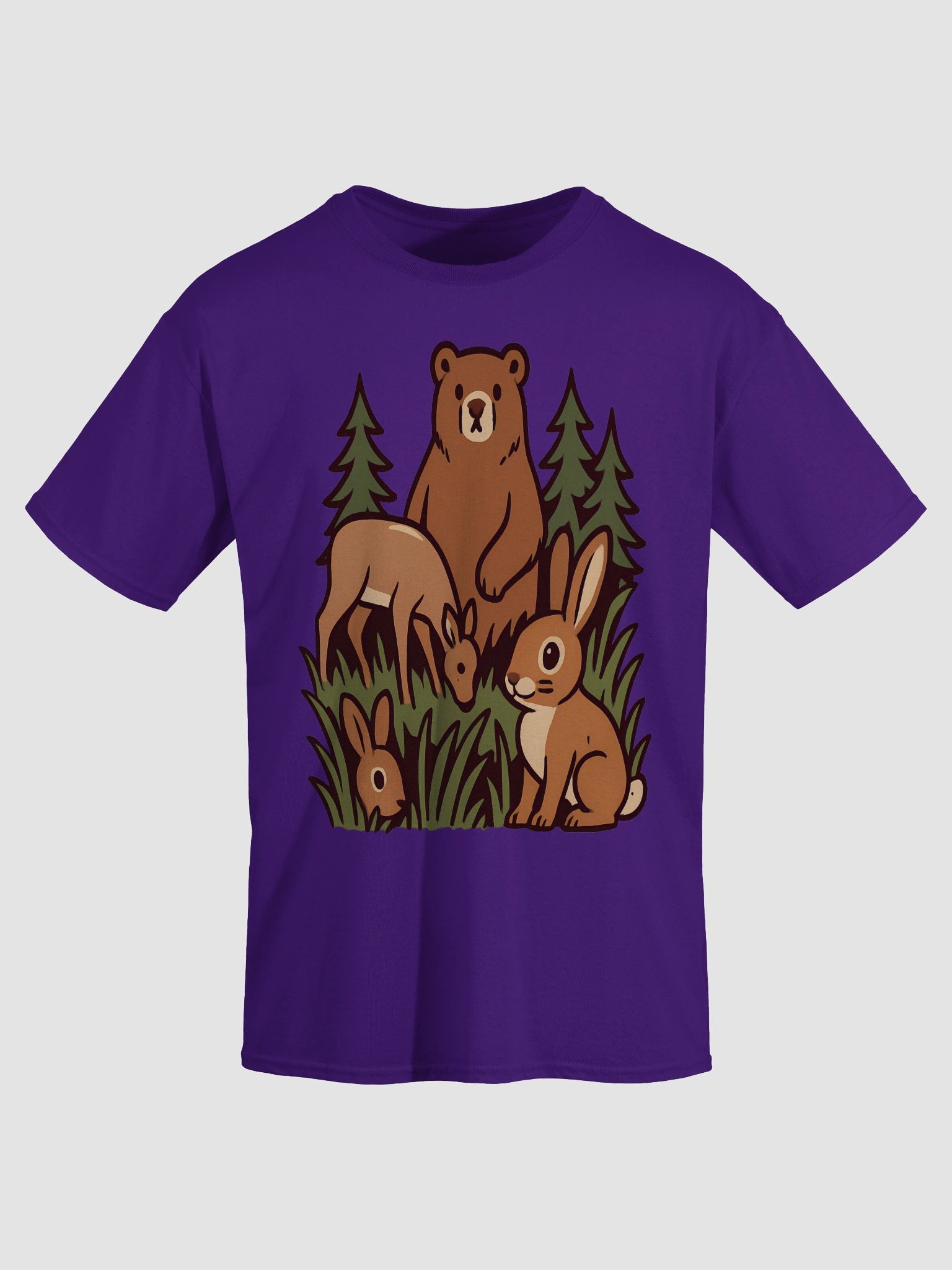 Wildlife Cartoon Forest T-Shirt product image (15)