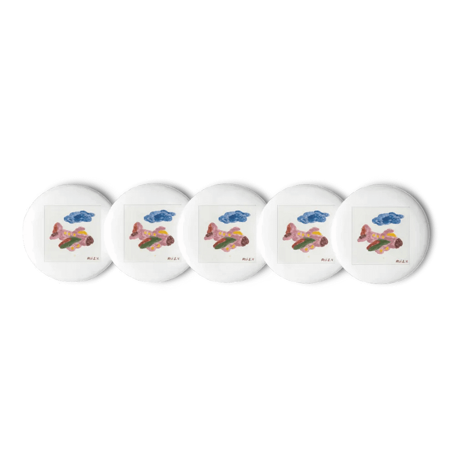 Kid Airplane (Set of Pin Buttons) product image (1)