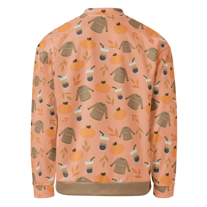 Cozy Fall Sweater Patterned Bomber Jacket product image (2)