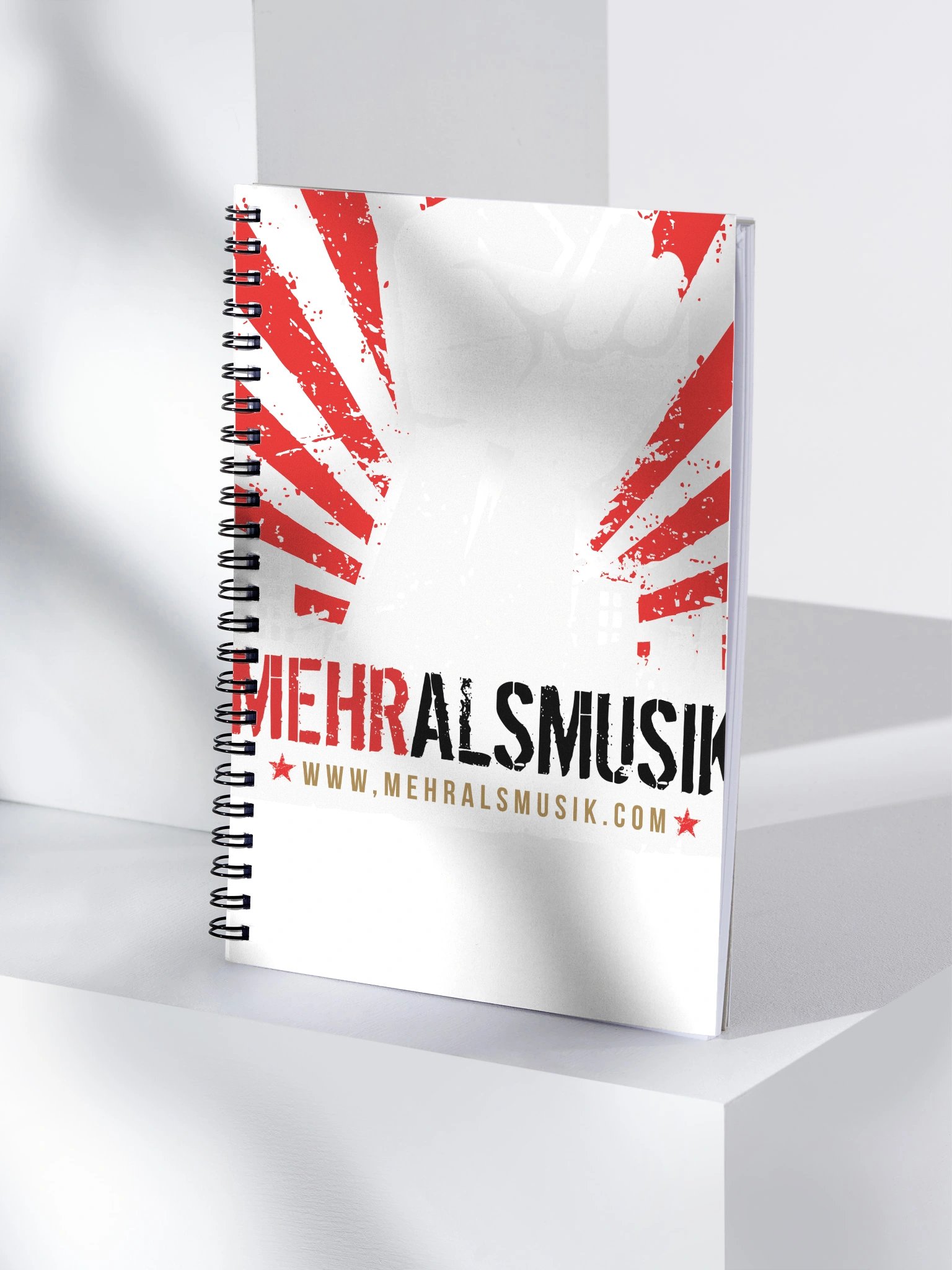 Spiralgebundenes Notizbuch mit Mehralsmusik logo– Vorder- und Rückseite bedruckt product image (4)