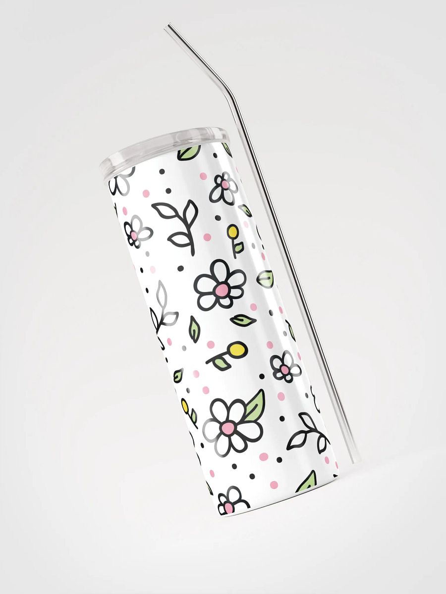 Cartoon Floral 20 oz Stainless-Steel Tumbler with reusable Straw , leak proof cup lid, Tumbler Mug Flasks product image (3)